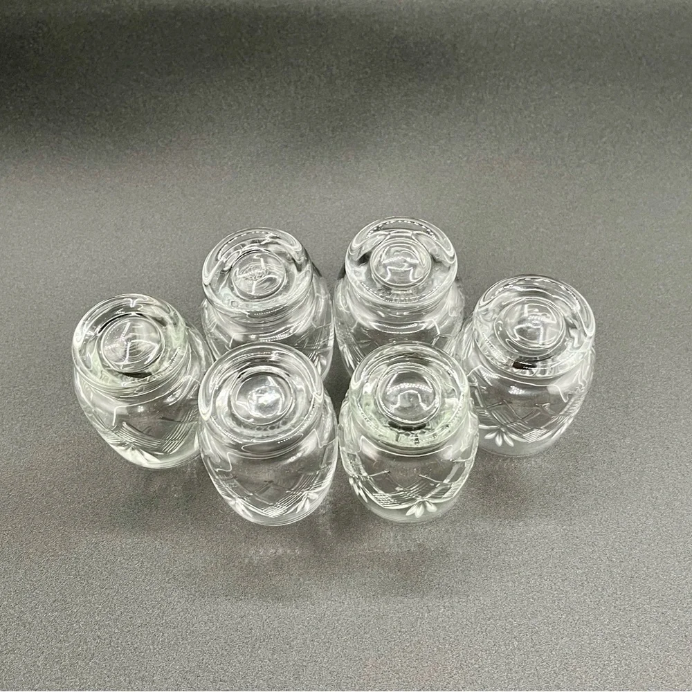 1960s Cut Crystal Short Glasses From Ukraine Set Of 6